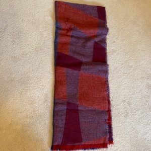Red and blue scarf